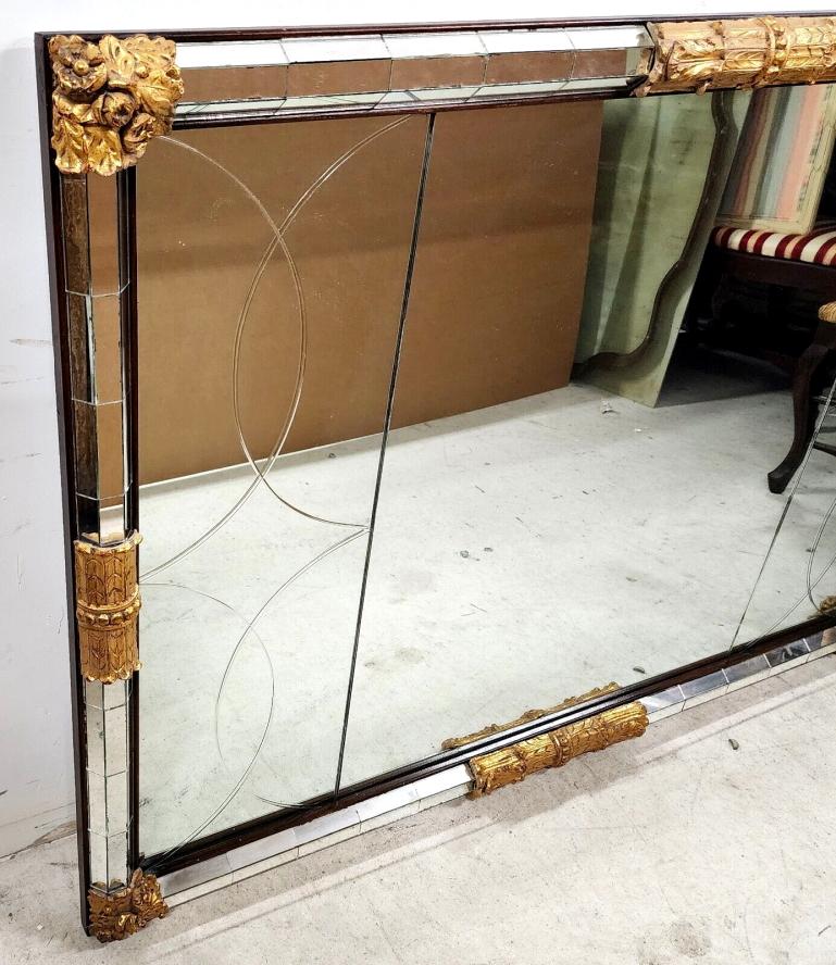 For FULL item description click on CONTINUE READING at the bottom of this page.

Offering One Of Our Recent Palm Beach Estate Fine Furniture Acquisitions Of A 
Huge Antique French Early 1900s Wall Mirror With Gold Leaf Wood Ormolu Mounts
Ready to