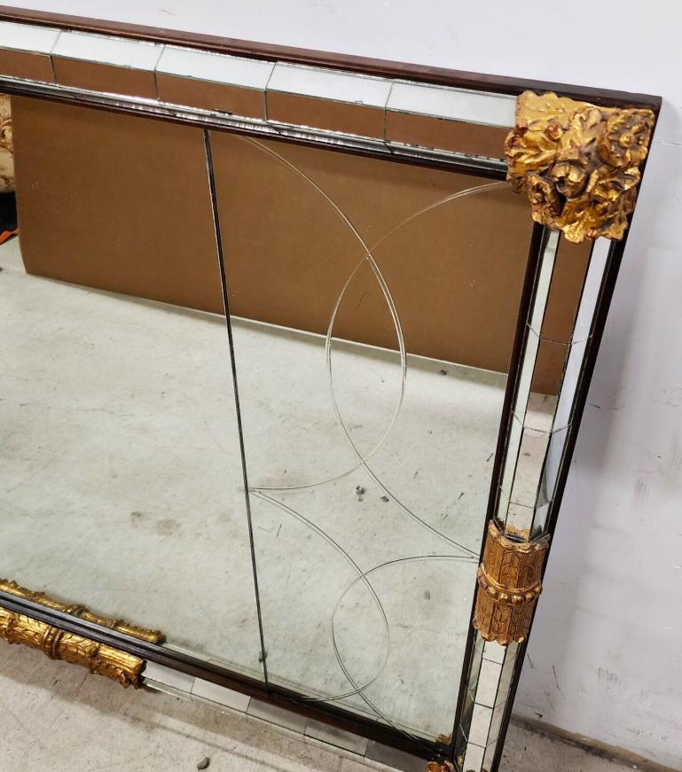 Antique French Louis XV Giltwood Mirror 60