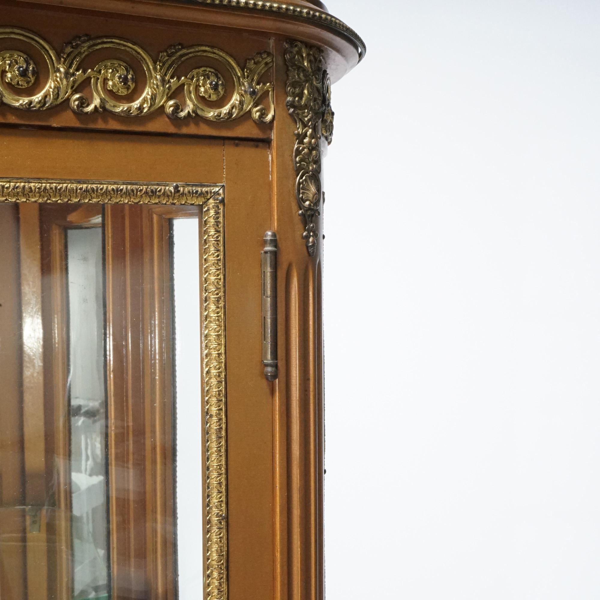 Antique French Louis XV Giltwood, Ormolu & Mirrored Display Vitrine Circa 1890 For Sale 3