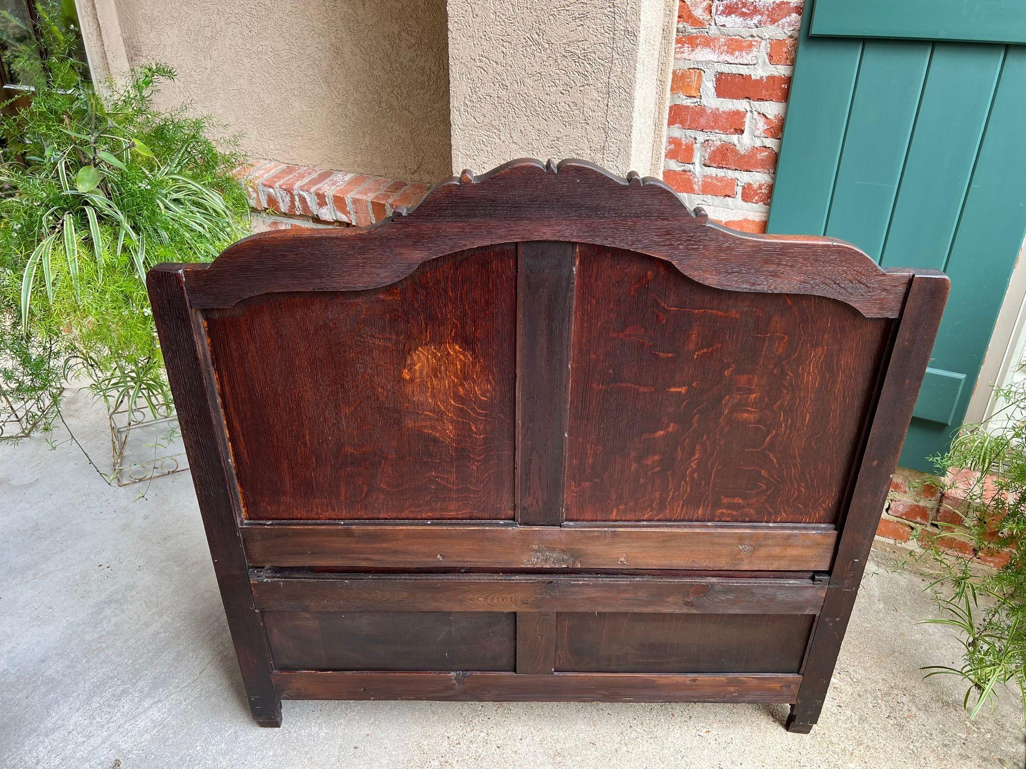 Antique French Louis XV Hall Bench Foyer Settee Lift Top Chest c1890 en venta 4