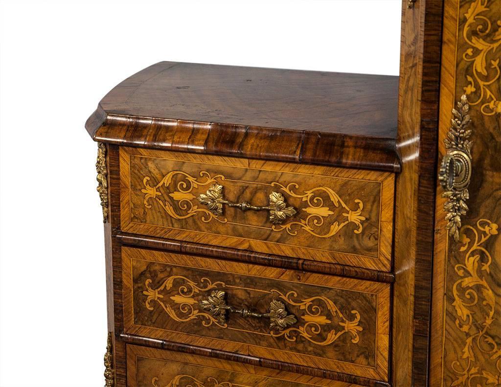 Antique French Louis XV Inlaid Escritoire Vanity Desk 3