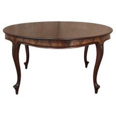Antique French Louis XV Tavolo da pranzo rotondo in mogano