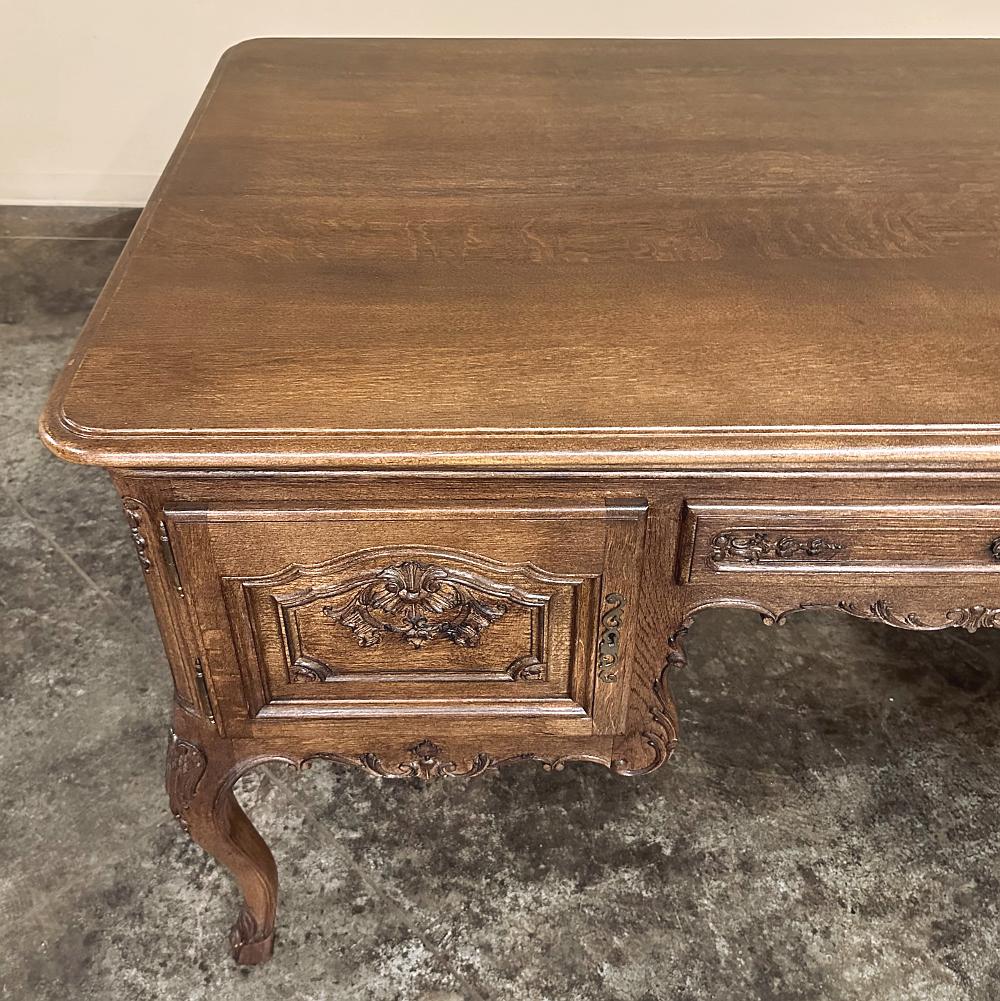 Antique French Louis XV Oak Partner's Desk For Sale 4