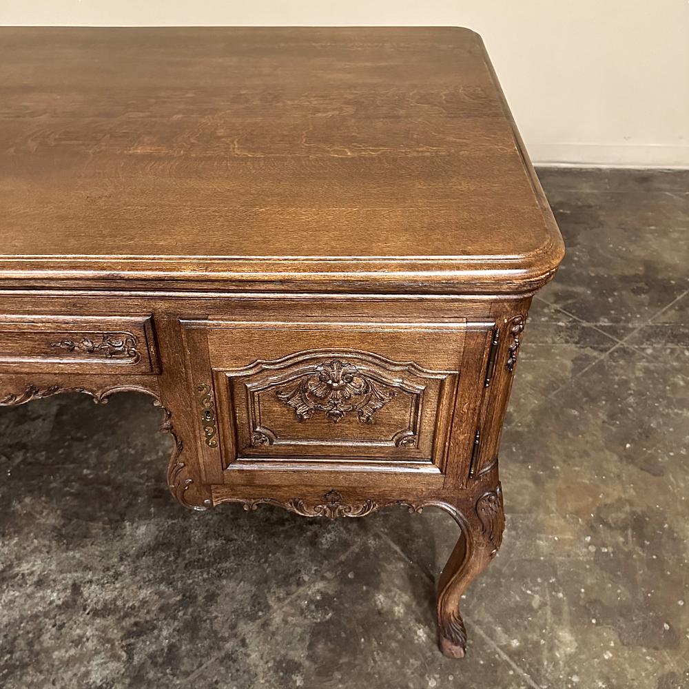 Antique French Louis XV Oak Partner's Desk For Sale 5