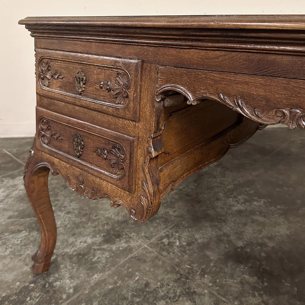 Antique French Louis XV Oak Partner's Desk For Sale 10