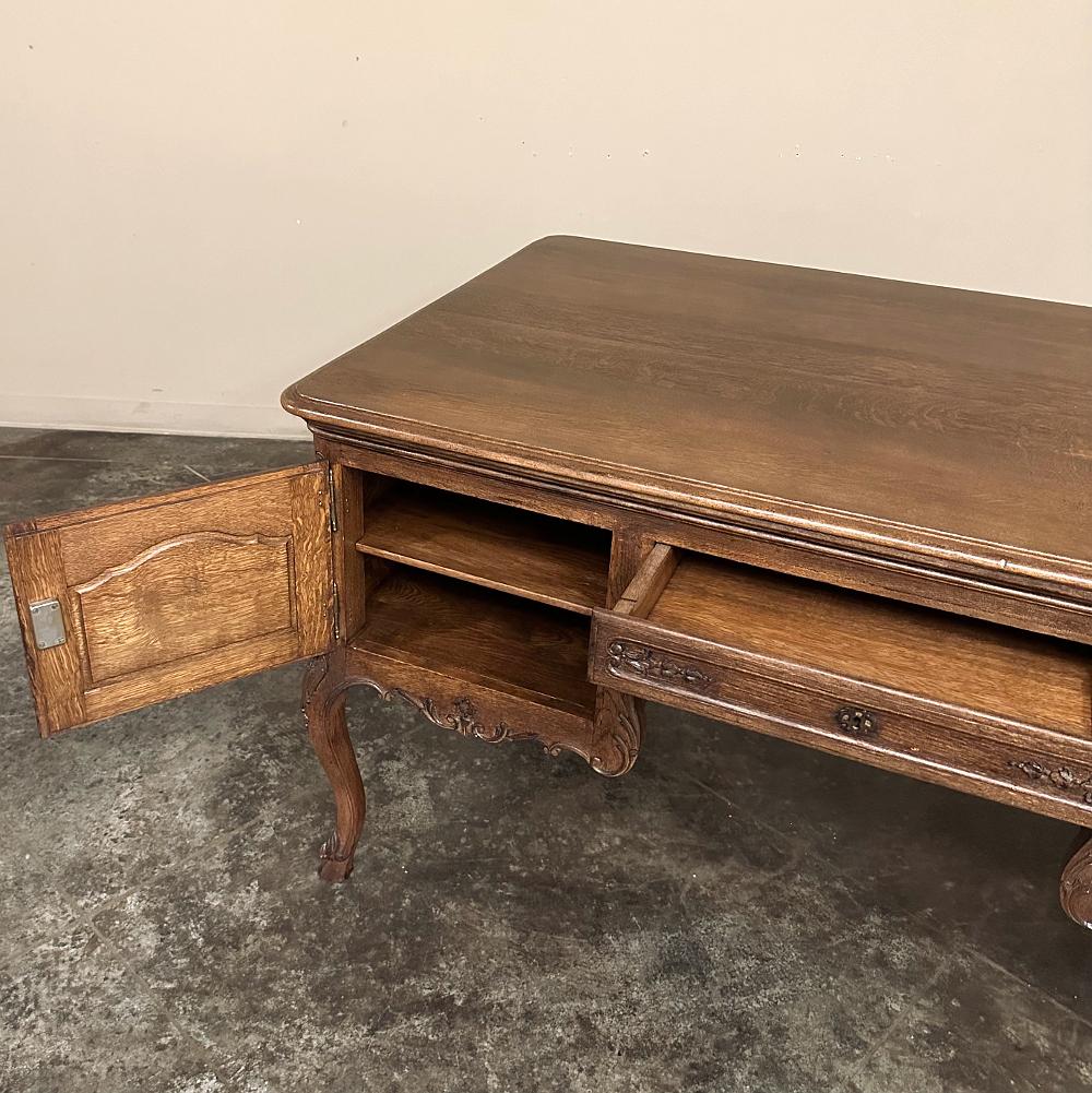 Antique French Louis XV Oak Partner's Desk For Sale 12