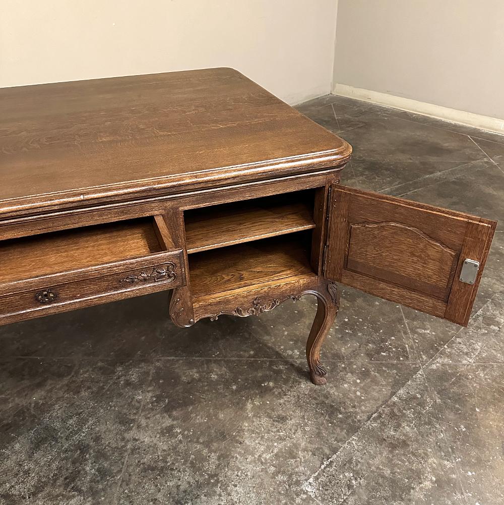 Antique French Louis XV Oak Partner's Desk For Sale 13