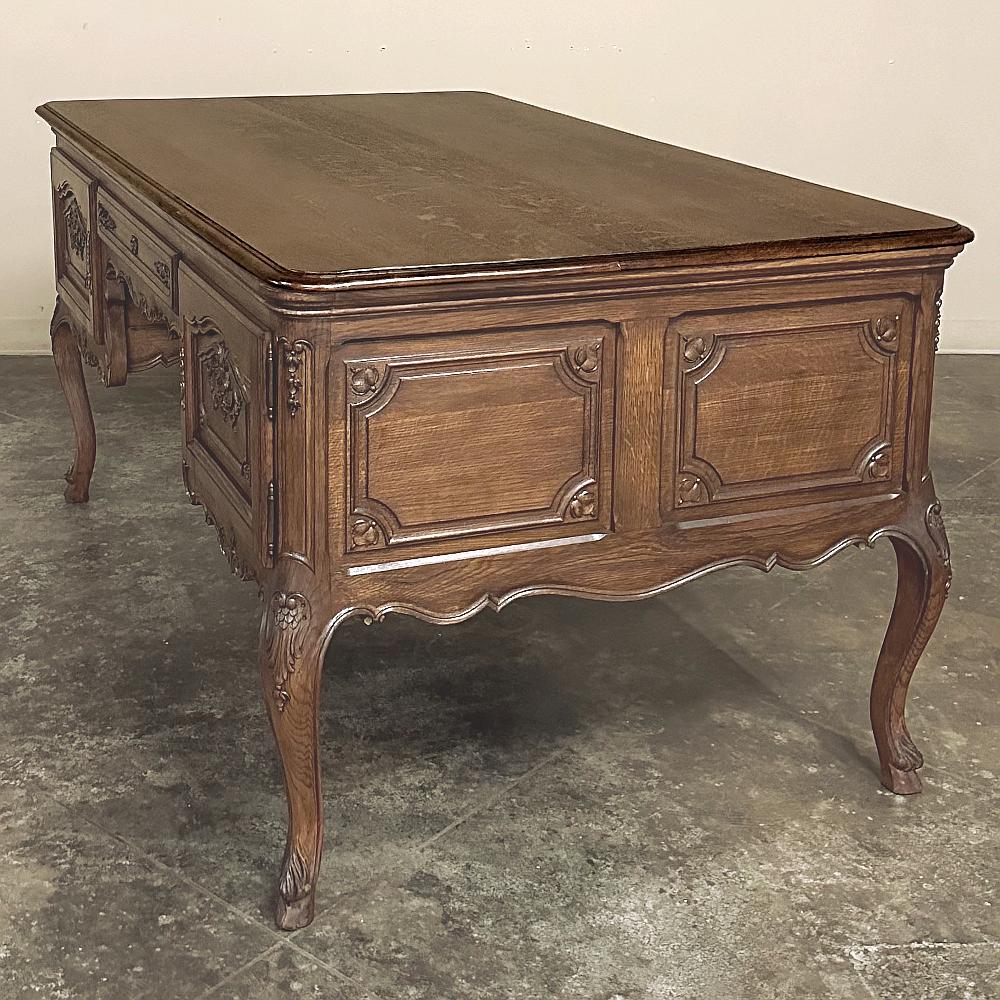 Antique French Louis XV Oak Partner's Desk For Sale 2