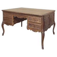 Antique French Louis XV Oak Partner's Desk