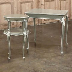 Antique French Louis XV Oval Painted Occasional Table