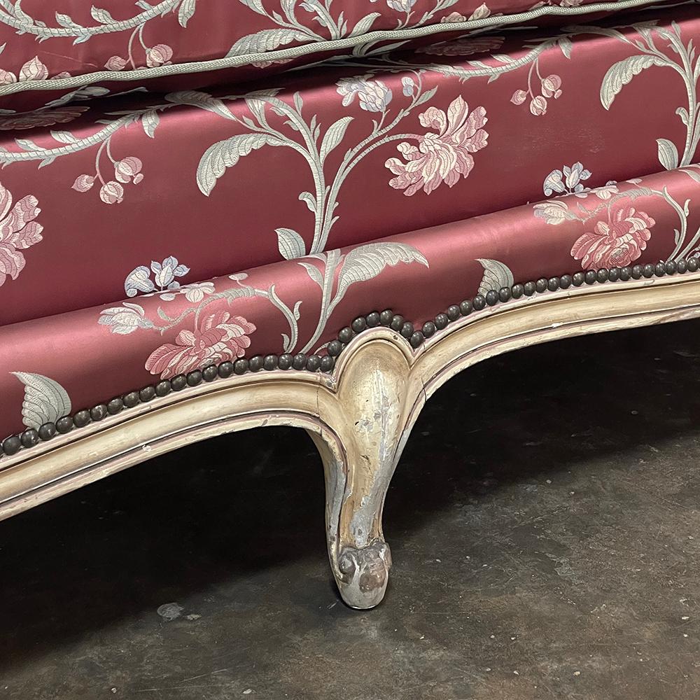 Antique French Louis XV Painted Day Bed ~ Sofa For Sale 4