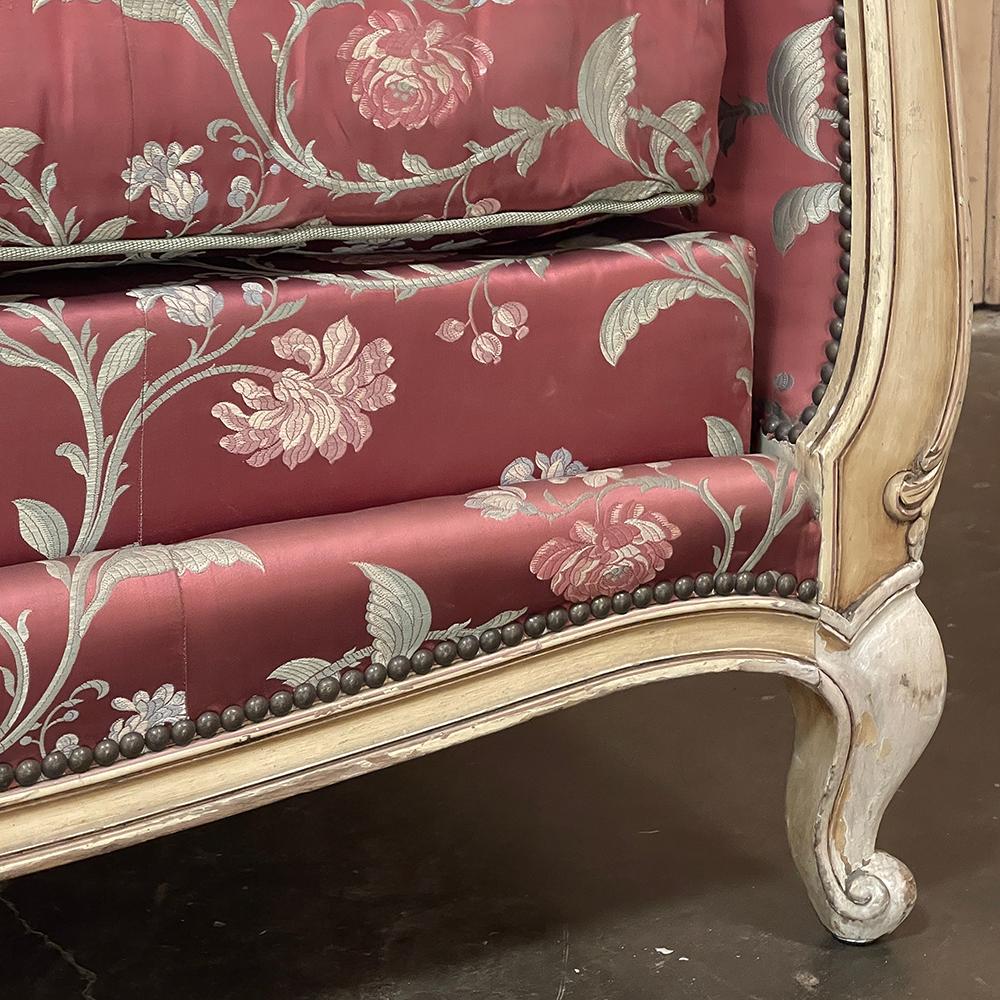 Antique French Louis XV Painted Day Bed ~ Sofa For Sale 6