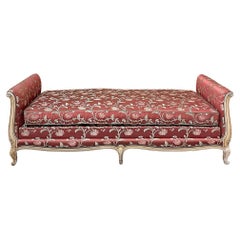 Antikes französisches bemaltes Louis XV.-Tagesbett ~ Sofa