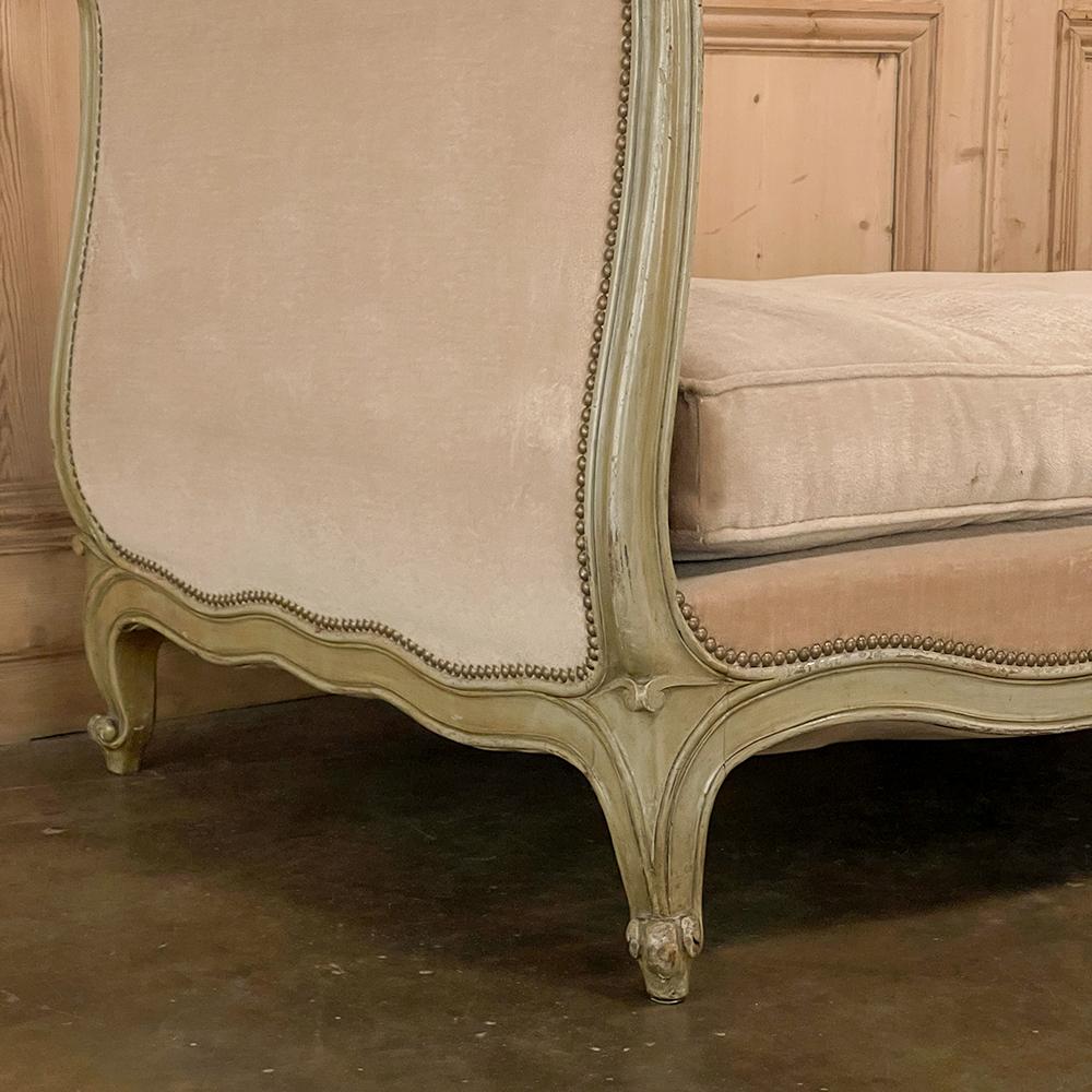 Antique French Louis XV Painted Daybed, Sofa 12