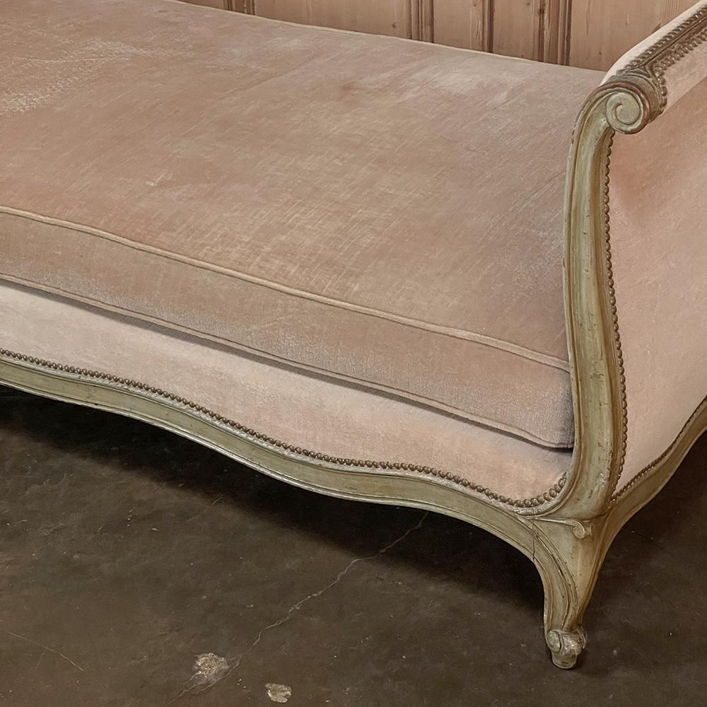 Antique French Louis XV Painted Daybed, Sofa 13