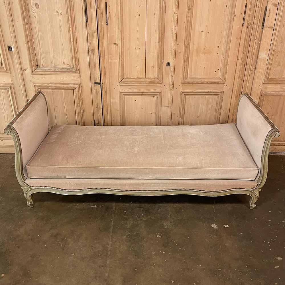 Antique French Louis XV Painted Daybed, Sofa 1