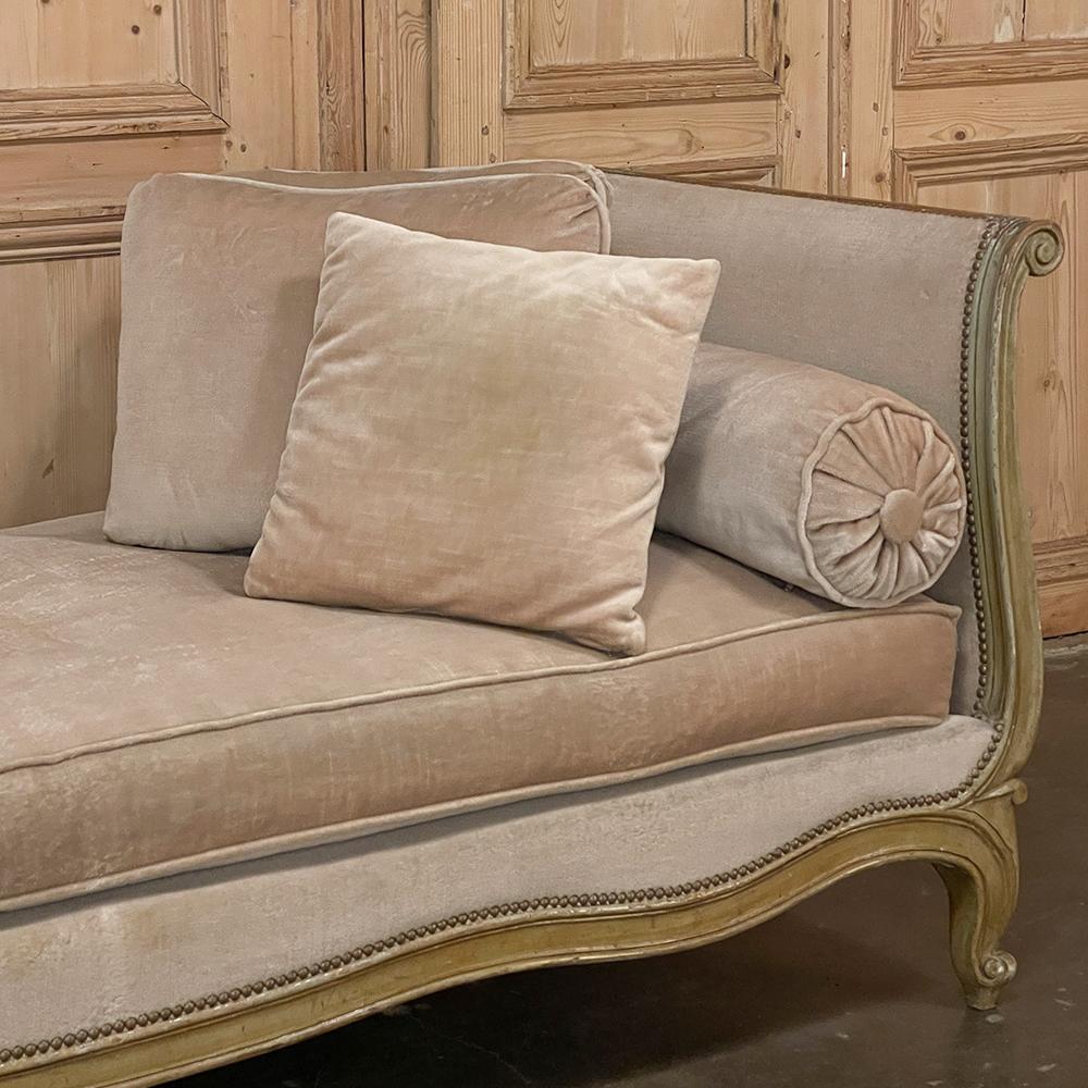 Antique French Louis XV Painted Daybed, Sofa 3