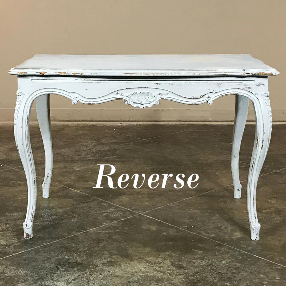 Antique French Louis XV Painted End Table In Good Condition For Sale In Dallas, TX