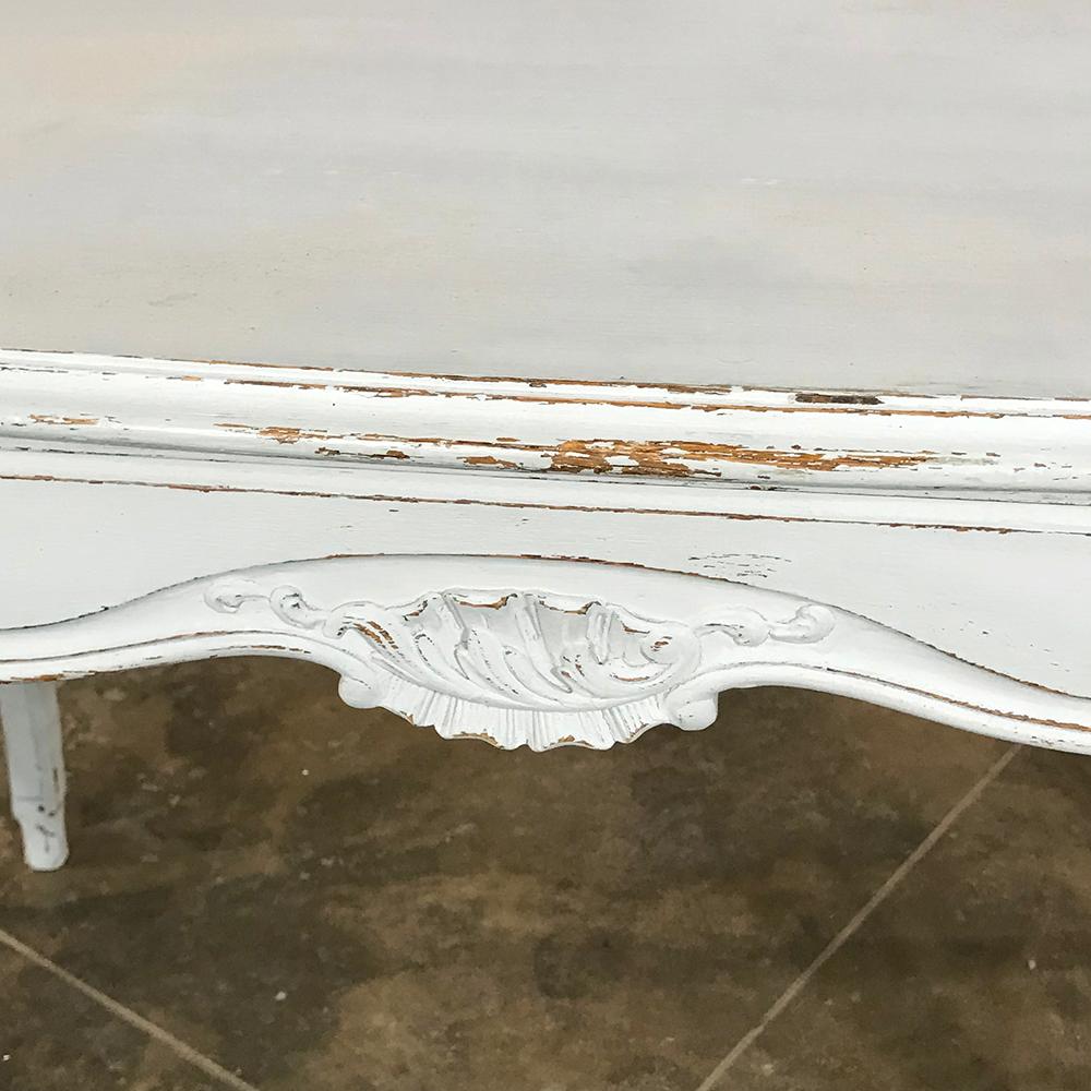 Antique French Louis XV Painted End Table For Sale 3