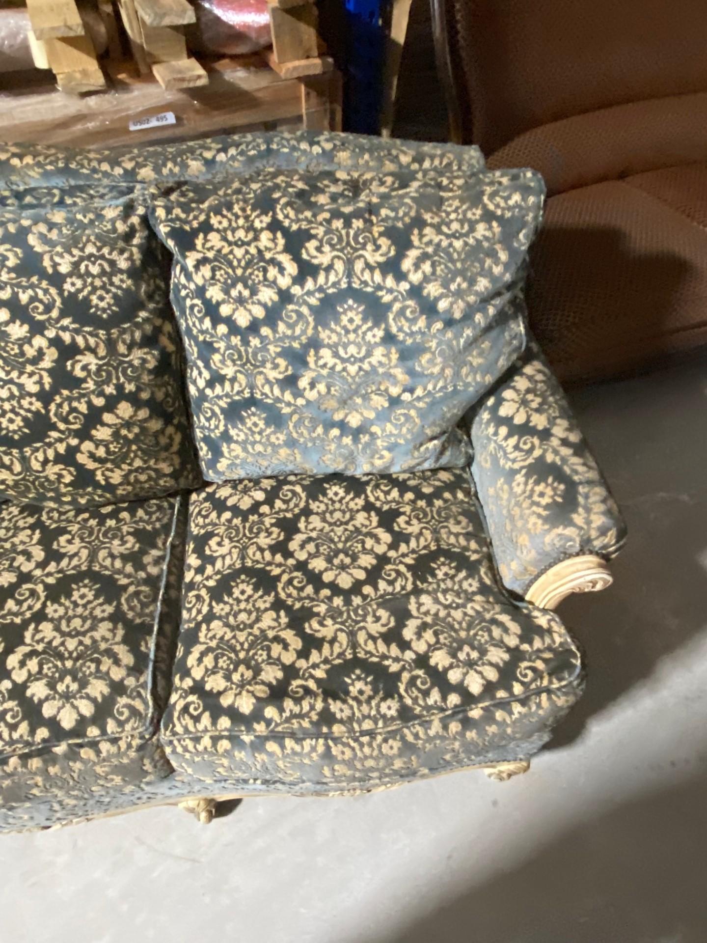Fabric Antique French Louis XV Painted Sofa Bed