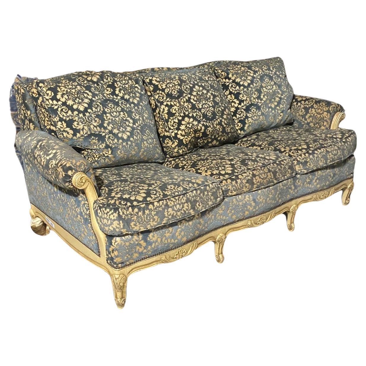 Antique French Louis XV Painted Sofa Bed