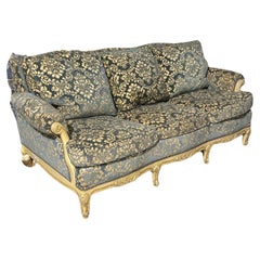 Antique French Louis XV Painted Sofa Bed