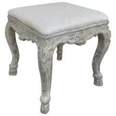 Antique French Louis XV Painted Vanity Stool