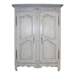 Antique French Louis XV Period Armoire Cupboard Patina
