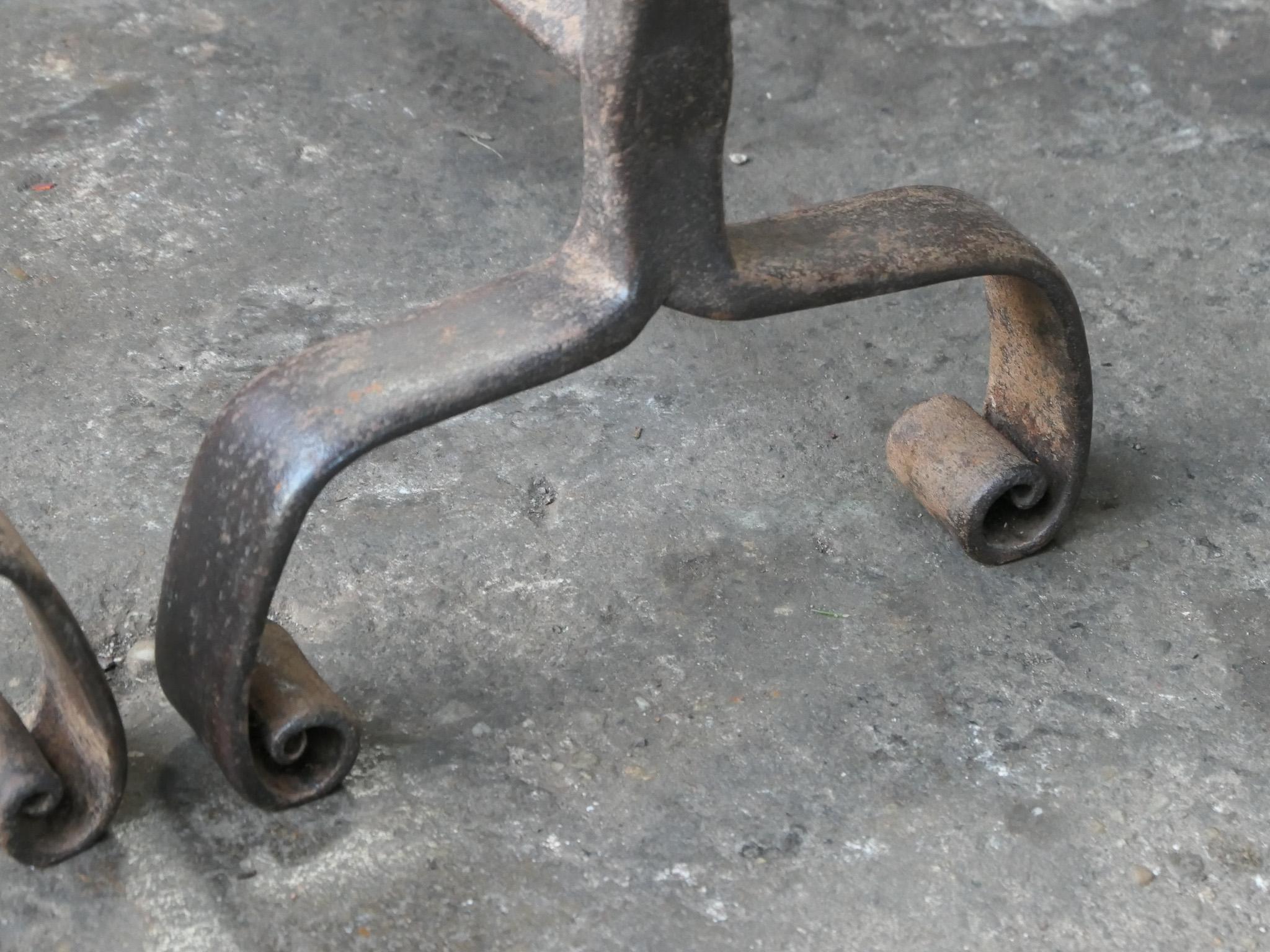 Antique French, periodo Luigi XV, Androni da fuoco, 18° secolo in vendita 3