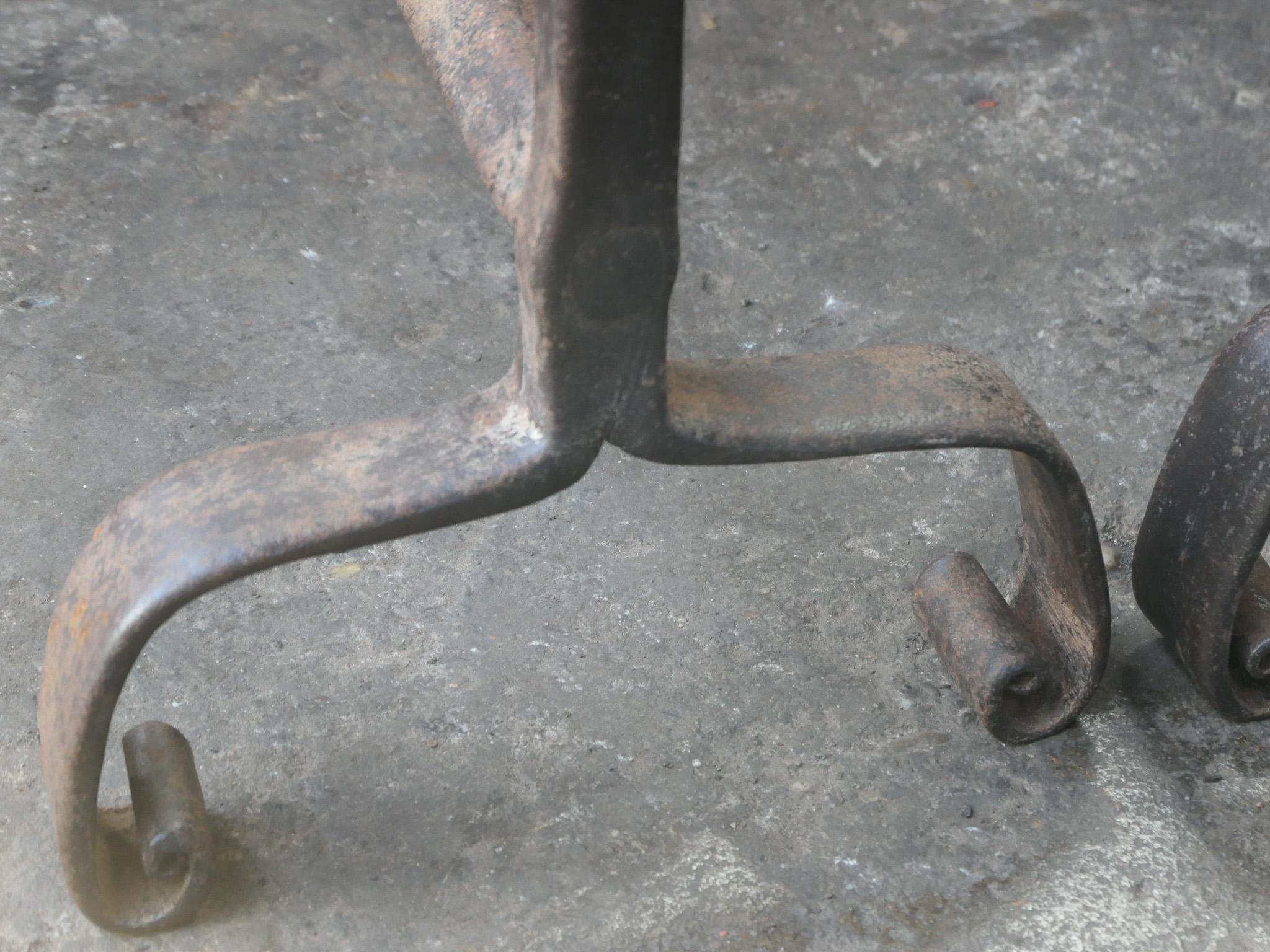Antique French, periodo Luigi XV, Androni da fuoco, 18° secolo in vendita 4