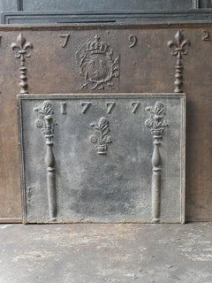 Antique French Louis XV Period 'Flower Baskets' Fireback / Backsplash, 18th C.