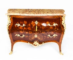 Antique French Louis XV Revival Marquetry Commode Chest 19th C