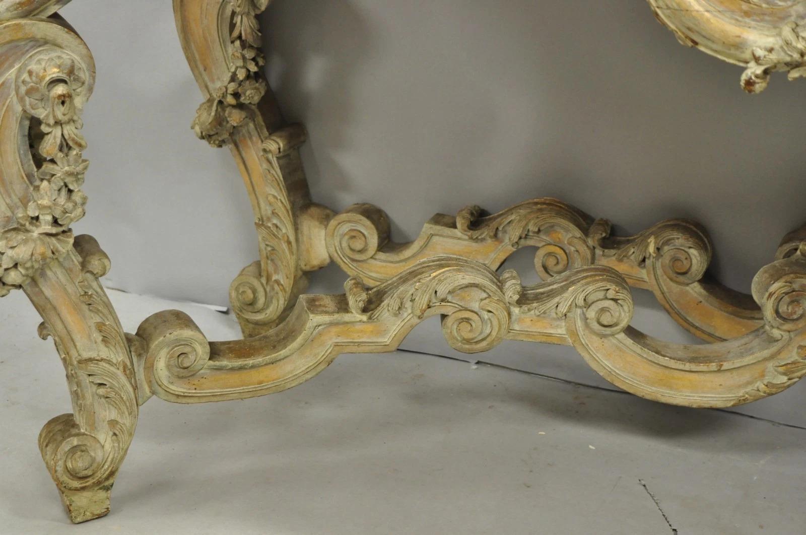 Antique French Louis XV Rococo Style Shell Carved 68