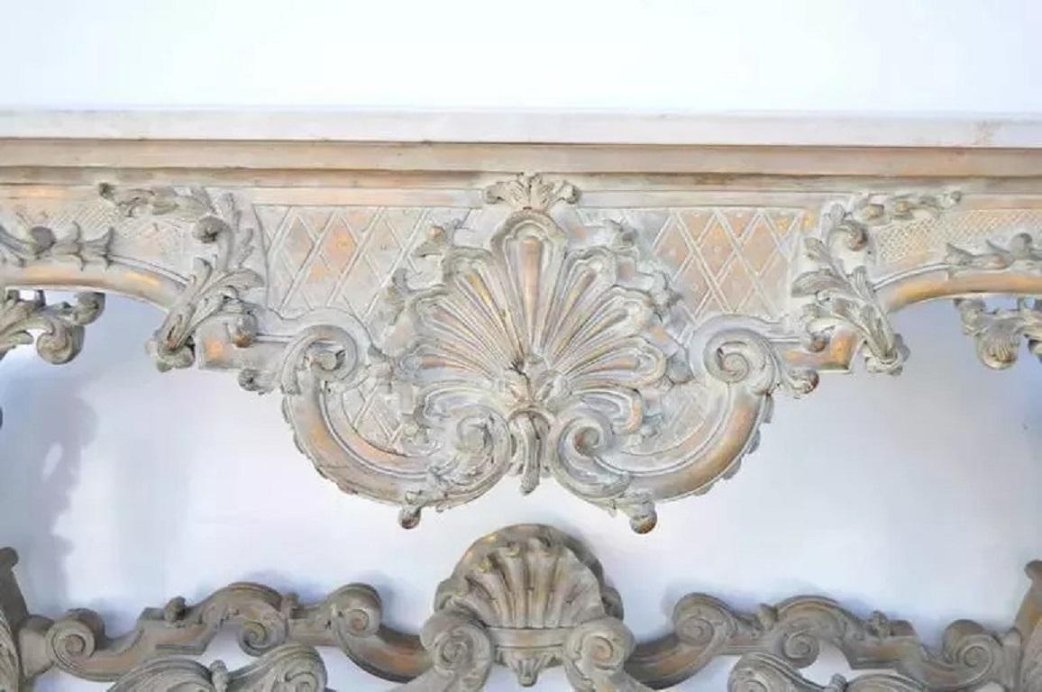 Unknown Antique French Louis XV Rococo Style Shell Carved 68