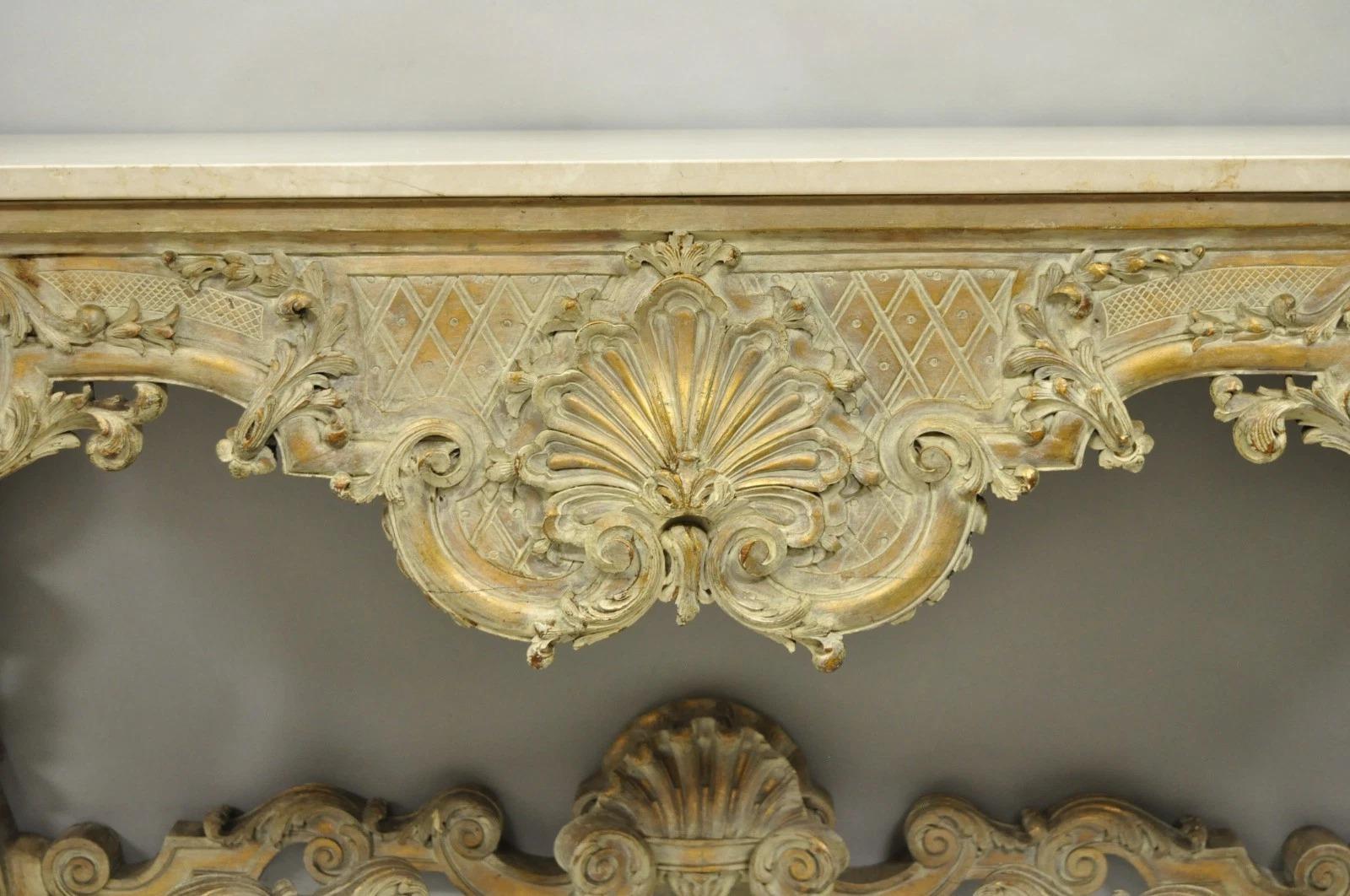 Unknown Antique French Louis XV Rococo Style Shell Carved 68