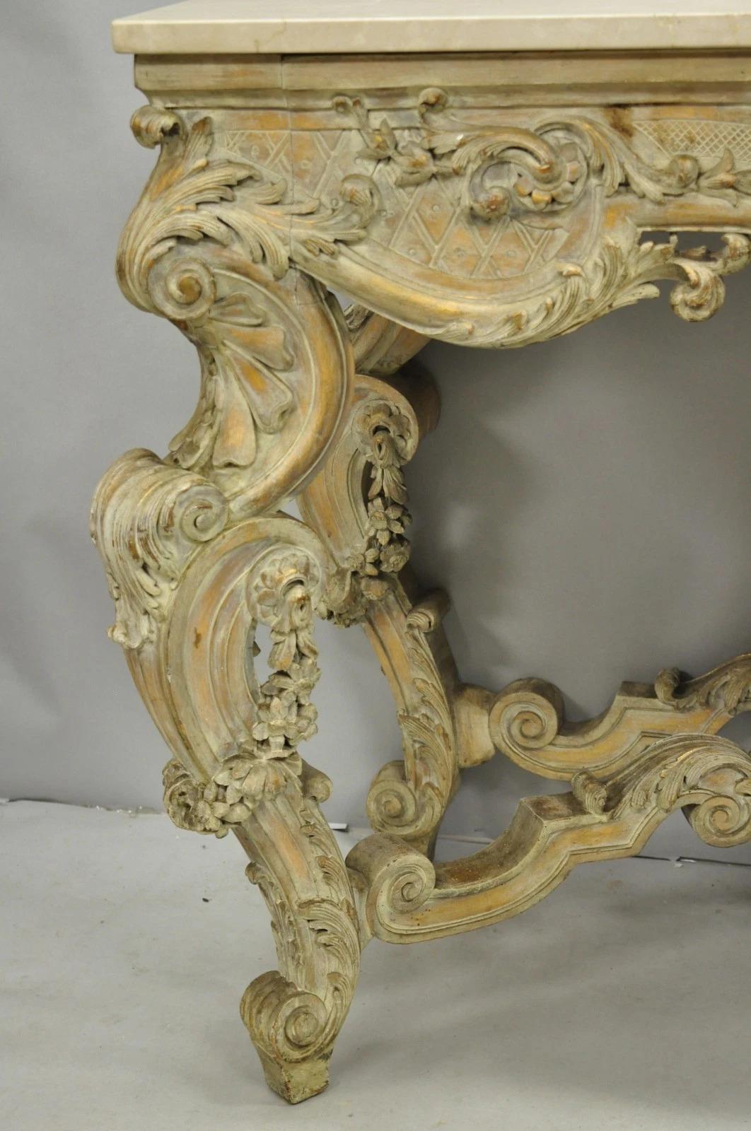 20th Century Antique French Louis XV Rococo Style Shell Carved 68