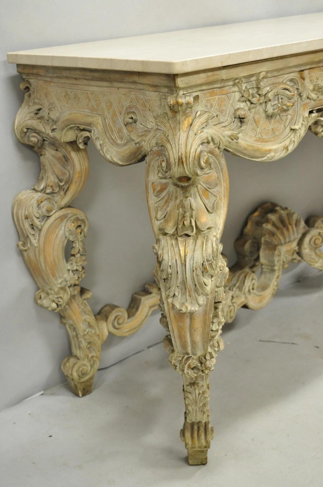 Antique French Louis XV Rococo Style Shell Carved 68