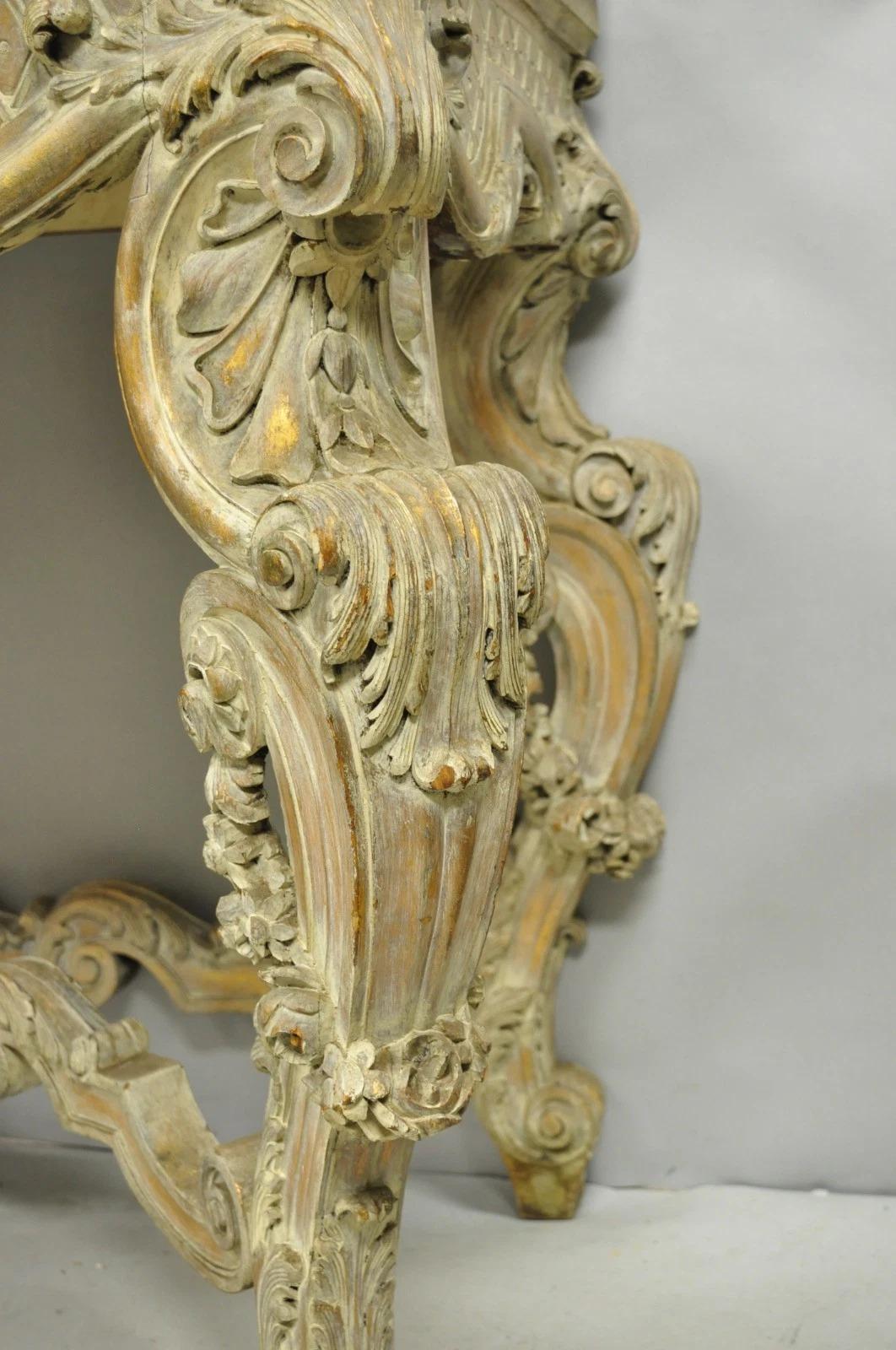 Antique French Louis XV Rococo Style Shell Carved 68