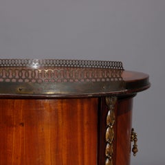 Antique French Louis XV Satinwood Banded & Ormolu Two Drawer Stand, 19th C
