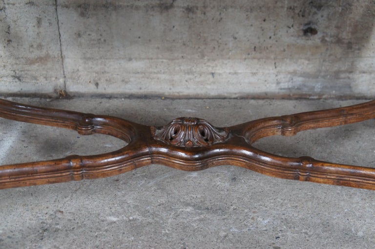 Antique French Louis XV Serpentine Rococo Walnut Dining Table Library ...