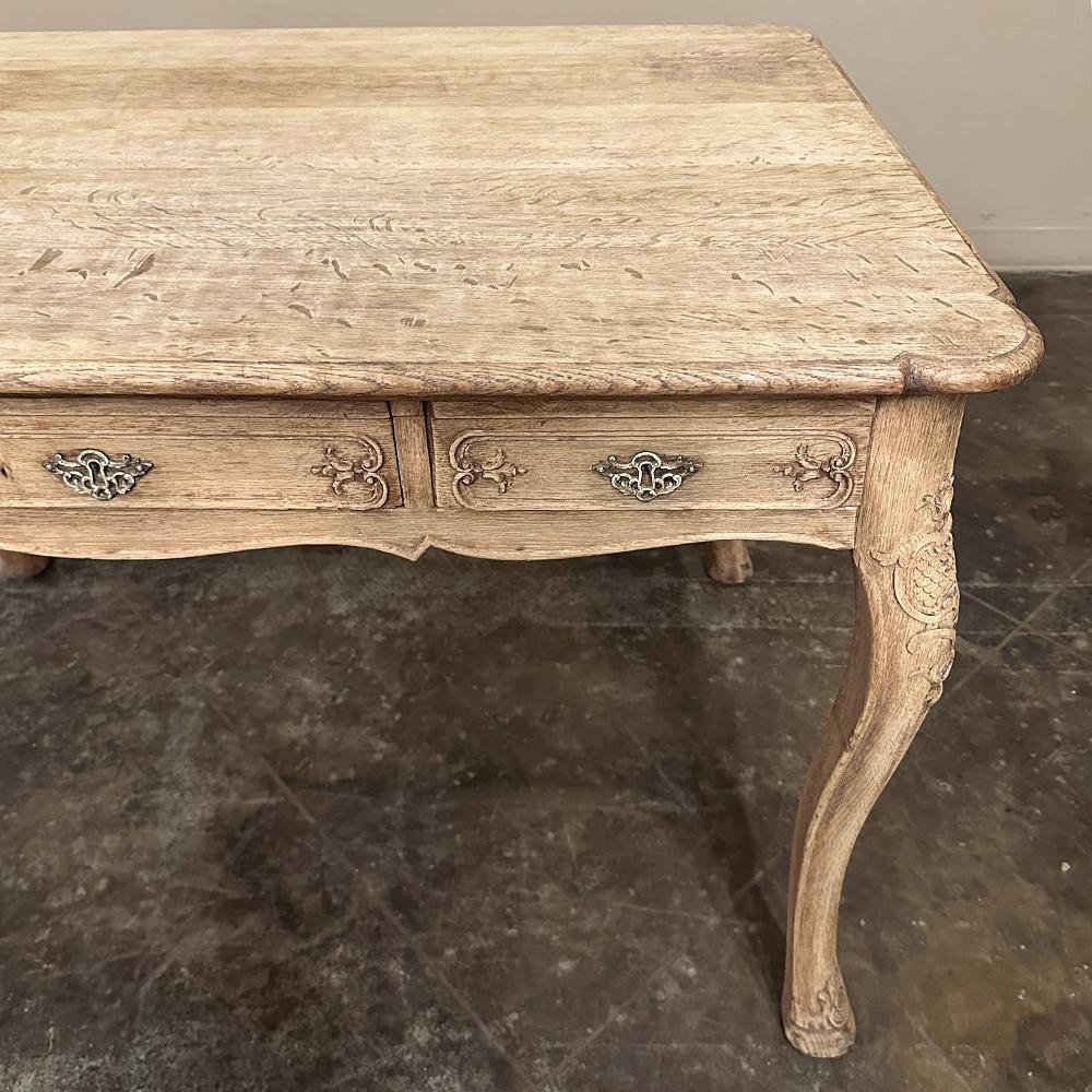 Antique French Louis XV Stripped Desk ~ Bureau Plat For Sale 6