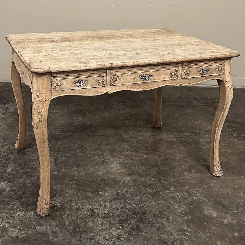 Agra Antique French Louis XV Stripped Desk ~ Bureau Plat For Sale
