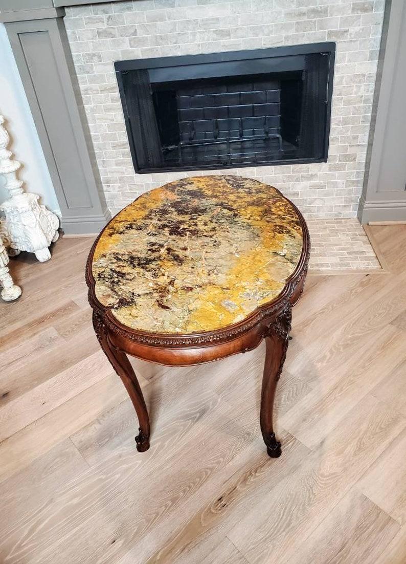 Antique French Louis XV Style Belle Epoque Cocktail Table In Good Condition For Sale In Forney, TX