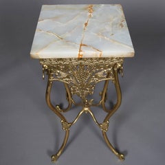 Antique French Louis XV Style Bronze and Onyx Plant Stand, circa 1890
