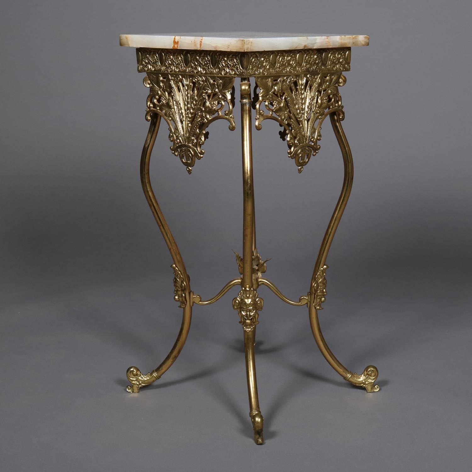 Antique French Louis XV Style Bronze and Onyx Plant Stand, circa 1890 1