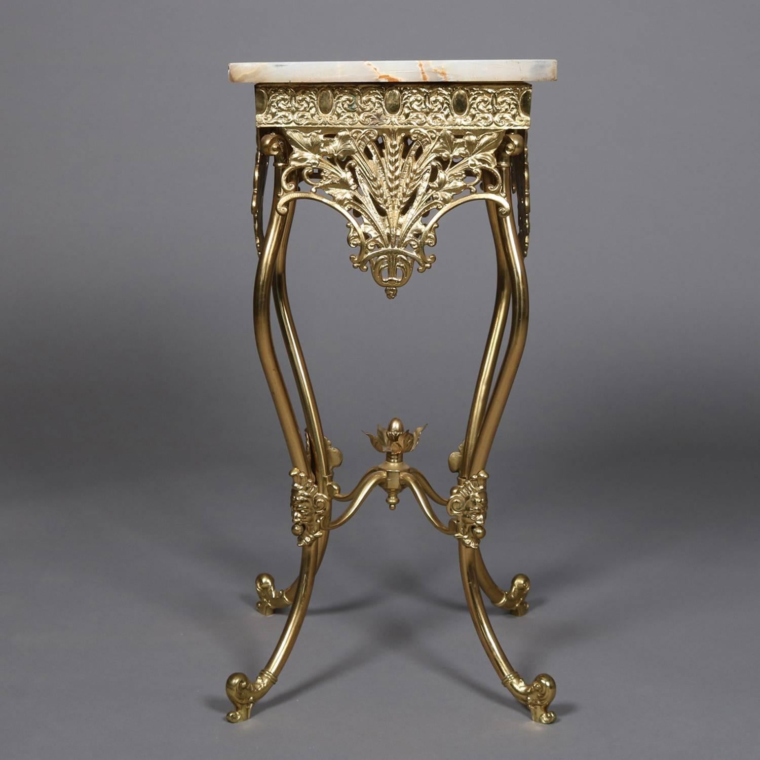 Antique French Louis XV Style Bronze and Onyx Plant Stand, circa 1890 2
