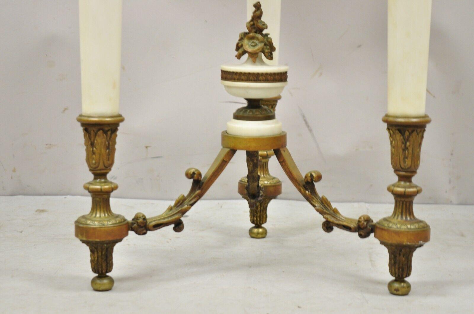 Antique French Louis XV Style Bronze and Marble Parlor Accent Side Table 8