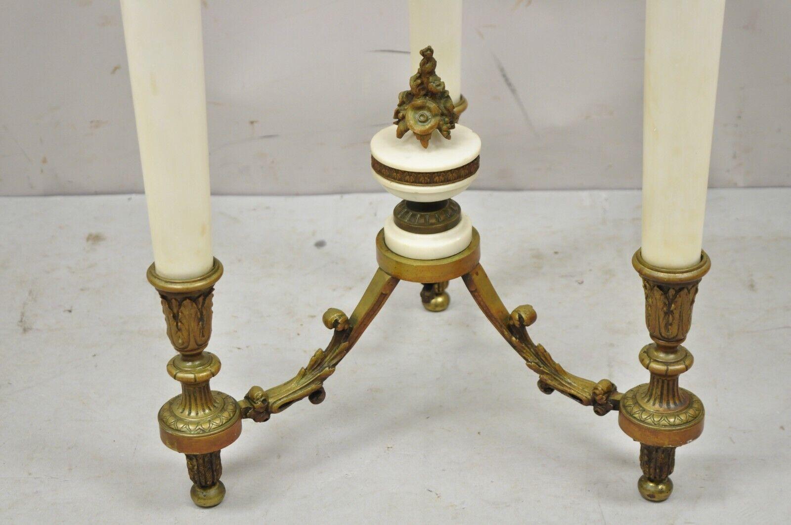 Antique French Louis XV Style Bronze and Marble Parlor Accent Side Table 4