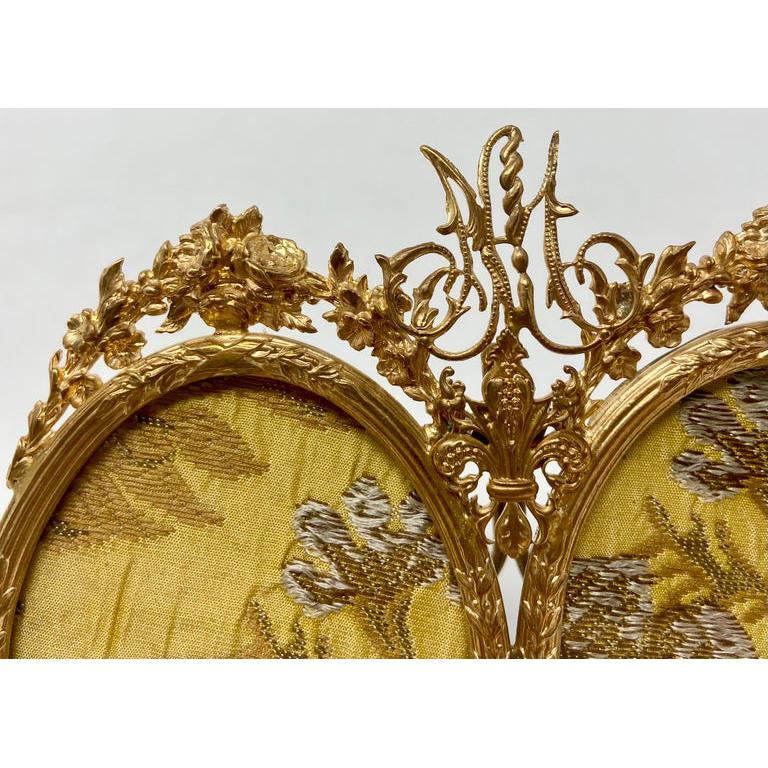 Antique French Louis XV Style Bronze D'oré Double-Oval Picture Frame, Circa 1890 In Good Condition In New Orleans, LA
