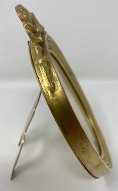 Antique French Louis XV Style Bronze Doré Oval Picture Frame, circa 1890